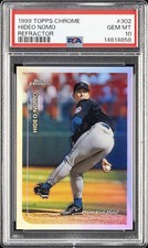 1999 TOPPS CHROME REFRACTOR #302 HIDEO NOMO PSA 10
