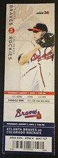 Atlanta Braves Colorado Rockies Baseball Ticket 8/1 2013 Chad Bettis Debut and L