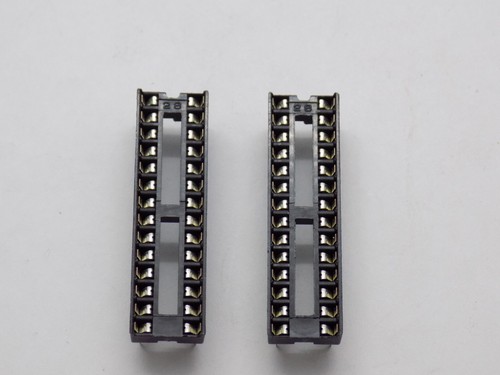 10x 28 Pins Narrow IC Sockets Adapter Solder Type DIP-28 - Picture 2 of 3