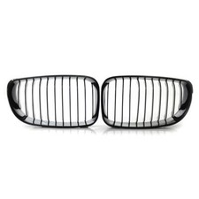 2x KÜHLER-GRILL NIEREN SCHWARZ GLÄNZEND GITTER für BMW 1er E81 E87 E82 E88 08-11