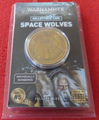AAA MERCHANDISE PREVENDITA! Warhammer 40.000 Lupi Spaziali Edizione Limitata Moneta 40k WH40K Nuova