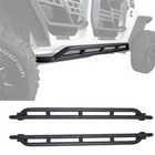 2Pcs Black Tubular Nerf Bar Side Step for 2007-2018 Jeep Wrangler JK/JKU 4 Door