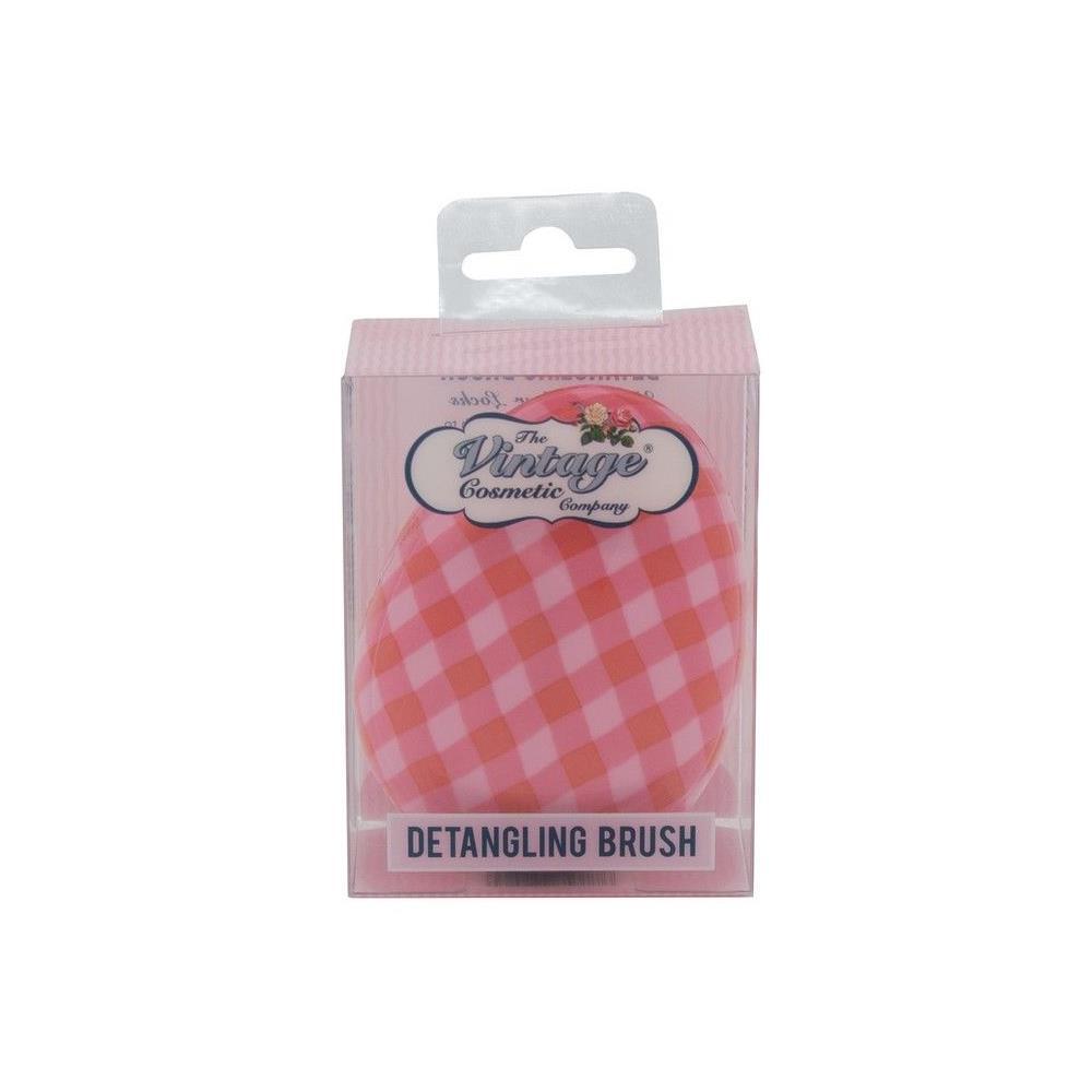 Detangling Hair Brush Detangler Wet Dry  Hairbrush Travel Women Pink Gingham
