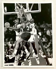 1980's Charles Barkley "Bullying The Bulls" Type 1 Original Photo By Carl Sissac