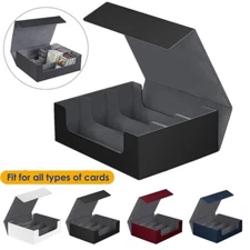 Card Deck Storage Box 1800+ Card Deck Holder Box Trading Card Storage Box Magnet