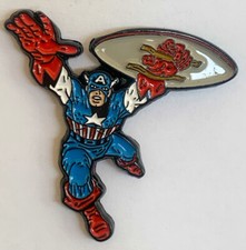 Marvel Pin - Captain America - Jumping - Retro #8 - Licensed Marvel Pin