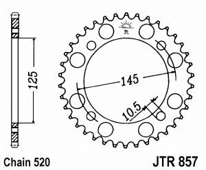 Couronne pour MuZ Baghira 660 améliorant la fluidité de transmission 39D
