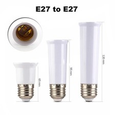 2pcs E27 to E27 Extension Socket Base CLF LED Light Bulb Lamp Adapter Converter