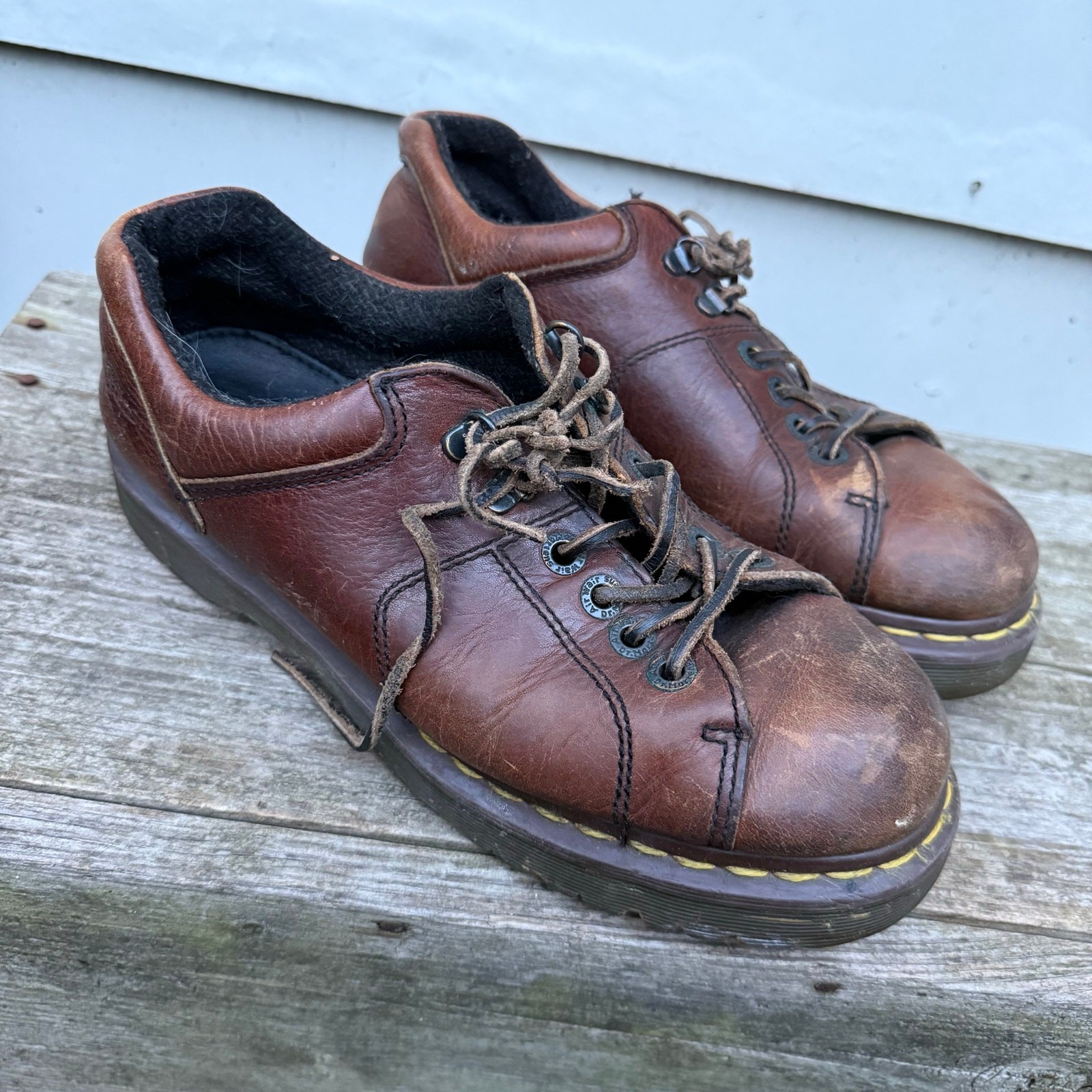 SAOLA Scarpe Oxford Y2K Dr. Martens 8312 marroni grossa suola grossa Oxford in pelle US W9