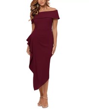Betsy  Adam Off-The-Shoulder Ruffle Dress MSRP 239 Size 12  12B 2489 Blm