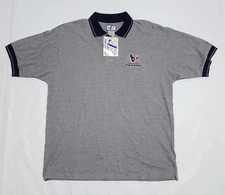 Vintage Mens Logo Athletic Houston Texans Polo Shirt Size XL-NOS