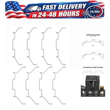 CPU Fan Mounting Clips Kit 120mm Stainless Steel Snap-On Wire Buckle 8 Pcs