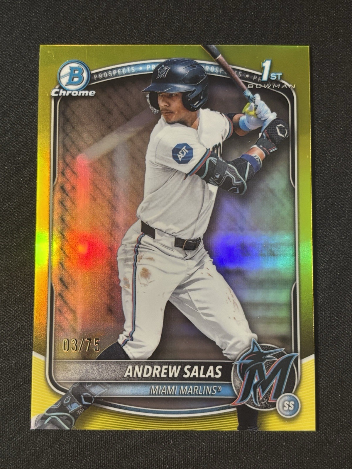 2025 Bowman Chrome ANDREW SALAS 1st Bowman True GOLD /50 Marlins