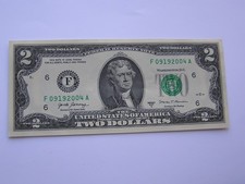 September 19 2004 Birthday Note Fancy Serial Number Two Dollar Bill 09192004 September 19 2004 Birthday Note Fancy Serial Number Two Dollar Bill 09192004