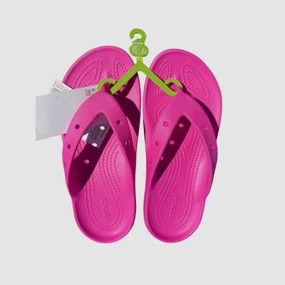 Crocs Classic Flip Flop Pink Thong Sandals  Womens Size 7 New