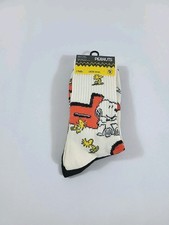 Peanuts New 2025 2 Pairs Of Socks Snoopy Crew Shoe Size 6-12