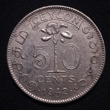 Ceylon - 50 Cents - 1942 (KM#114)