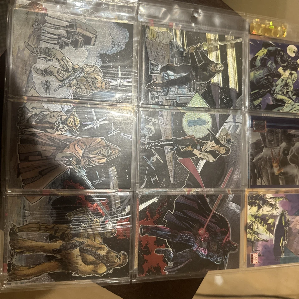 1993 Star Wars GALAXY SERIES 1 etched HOLOFOILS INSERT 6 CARD SET SIMONSON - Image 2 of 4