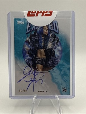 2025 Topps Exalted WWE Giulia #EXA-GIU Aqua Exalted Autographs Auto /99