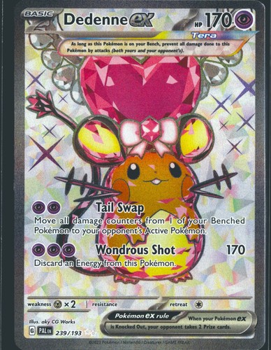 Dedenne ex 239/193 Ultra Rare Paldea Evolved Pokemon Holo Near Mint