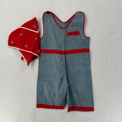Vtg Antique 1910s Toddler Stifel Indigo Wabash Jumper Coveralls Overalls