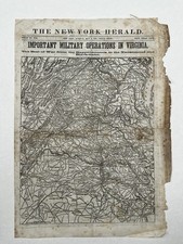 1863 New York Herald Newspaper,Civil War Military Operations,Richmond Virginia,W