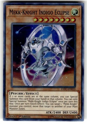 Yugioh Mekk-Knight Indigo Eclipse EXFO-EN019 Super Rare 1st Ed NM