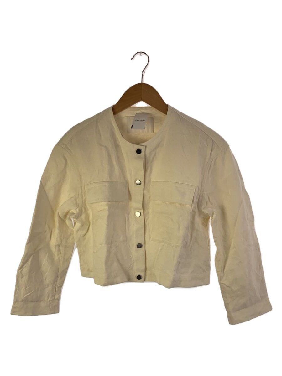 ALTRA TOMORROWLAND altro lino seta corto bozzolo blusa 36 color crema tinta unita