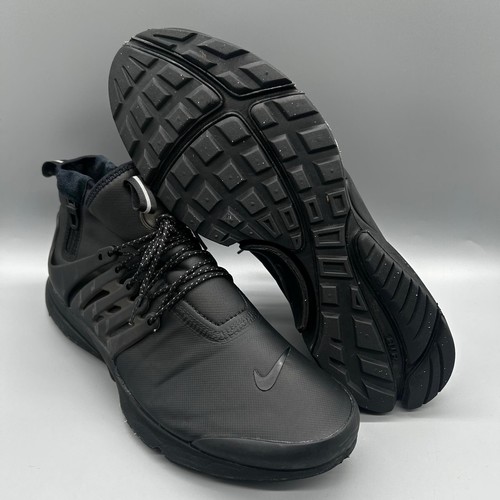 Nike Air Presto Mid Utility Triple 2016 nere 859524-003 scarpe da ginnastica uomo Regno Unito 10 - Foto 7 di 8