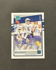 2020 Panini Donruss #350 Ben DiNucci Rated Rookie Canvas Auto /49 RC
