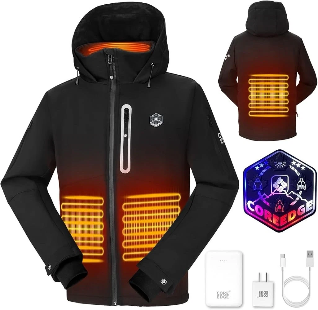 Core Edge Men & Women Heated Jacket Battery Pack 12V 5 in 1 Smart Control 3XL
