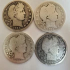 Lot Of 4 SILVER Barber Quarters (Exact Coins Shown) #00-15