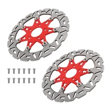 Pair Front Red Brake Disc Rotor 11.8" for Harley Davidson Sportster 2014-2024