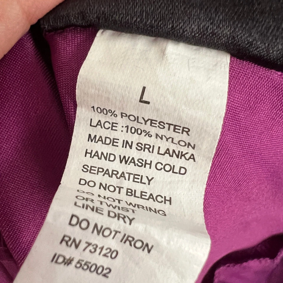 Vestido sin Mangas Vintage Frederick’s of Hollywood Púrpura Encaje Y2K Años 2000 Coqueta Grande Foto 4 de 4