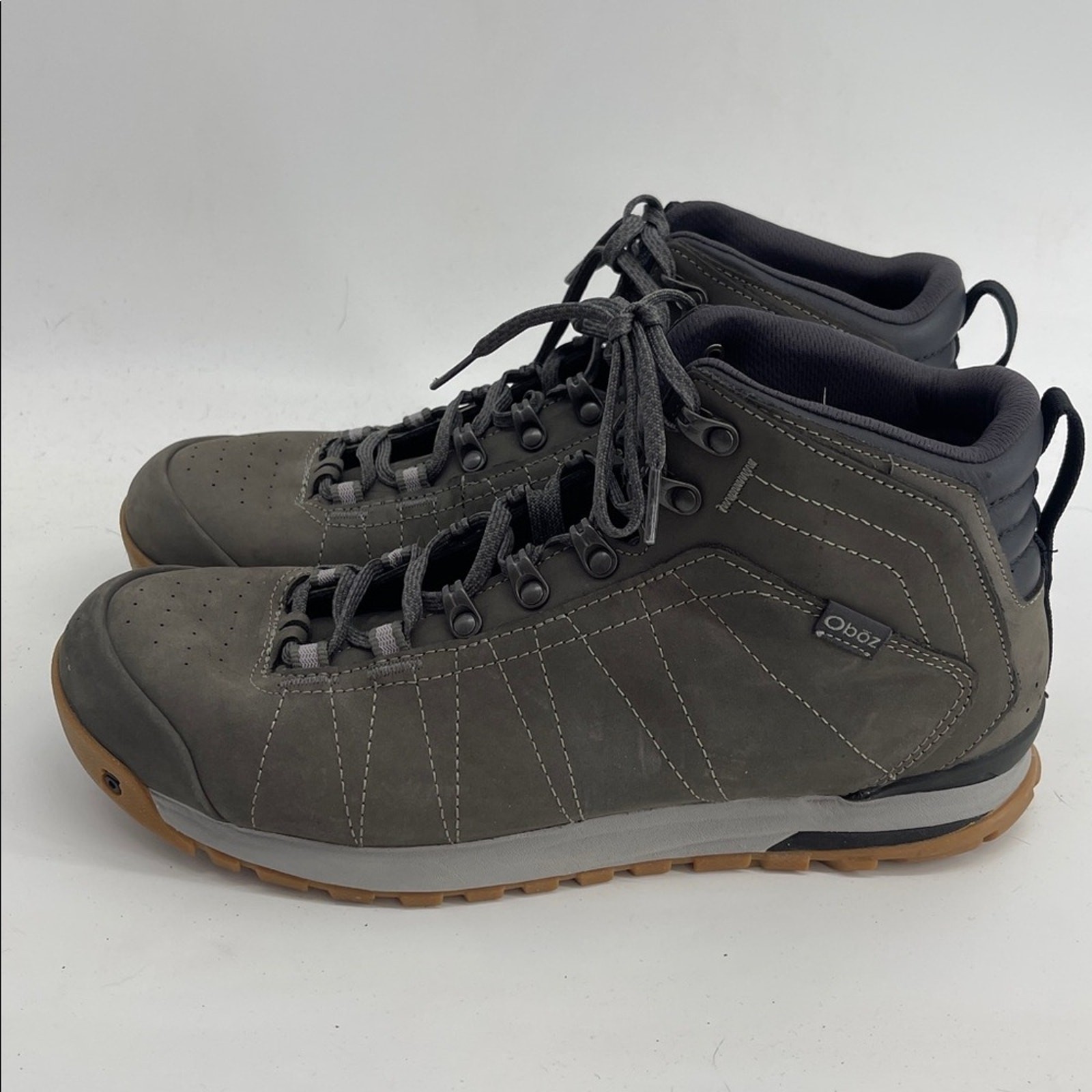 Oboz Footwear Bozeman Leather Mid waterproof lace up insulated hiking boots  12
