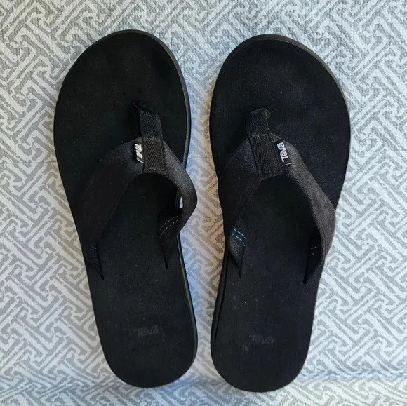 Teva 黑色 Voya 坡跟凉鞋 1019043 女式 10 码 — 第 3/4 张图片