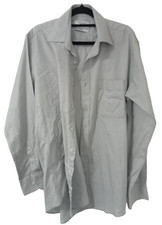 Van Heusen Classic Fit Collared Button Up Long Sleeve Shirt Grey Size Neck 39