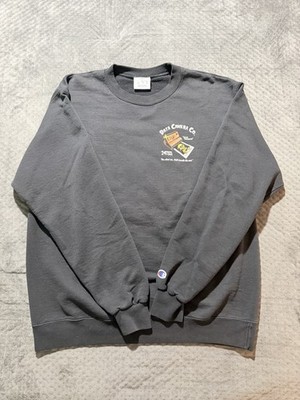 RARE Vintage Champion Sweatshirt Adult Large Black Crewneck Data Camera Co. Crew