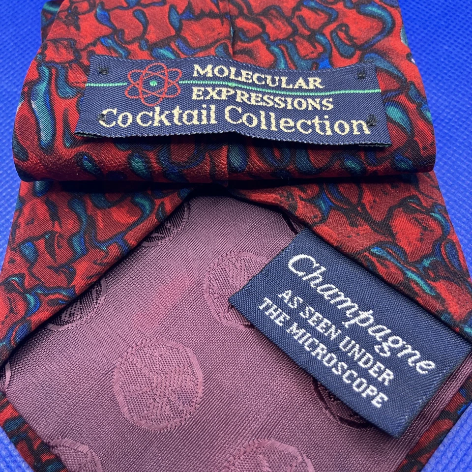 Gravata Stonehenge "Champagne Under the Microscope" Molecular Expressions 4”X57” - Imagem 3 de 4