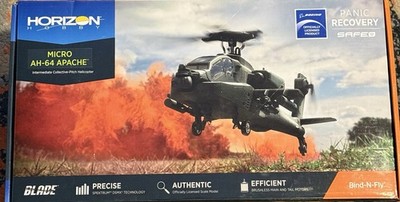 Blade AH-64 Apache RC Helicopter RTF Horizon Hobby Open Box Looks New