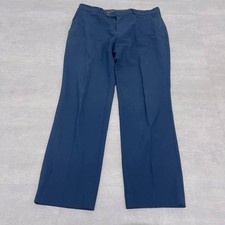 Jeff Banks Men's Trousers Size W34in Short Length Travel Plus Navy Blue Business