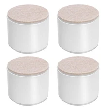 Bonsicoky 4 Pcs Self-Adhesive Furniture Bed Risers, Round Heavy Duty Carbon S...