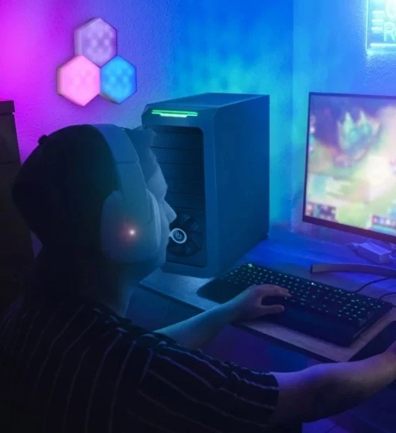 Monster Multi-Color LED Touch Light IR Hexalights 3PC with Magnet Wall Mount NEW - Image 4 of 4