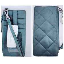 Vera Bradley Ultimate Card Case Wallet Organizer Olive Leaf Green New Old Stock