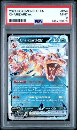 PSA 9 2024 Pokemon Paf En-Paldean Fates #054 Charizard Ex