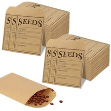 Fuceury 150 Pieces Seed Saving Envelopes, 4.7x3.1 Inch Sealing Kraft Seed Pac...