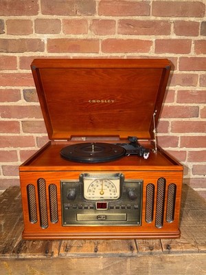 Crosley Musician 5-in-1 Entertainment Center Turntable CD Cassette Radio Records