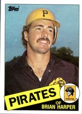 1985 Topps Brian Harper #332 RC Rookie Pittsburgh Pirates MLB Baseball Card 1985. rookie card picture