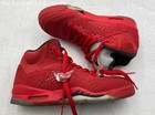 Nike Boys Air Jordan Retro 5 Red Suede Lace Up Sneaker Shoes Size US 6.5Y — photo 3