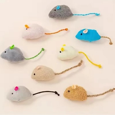 Hot 3/7PCS Interactive Plush Rat And Cat Toys With Durable Linen Perfect For Pet